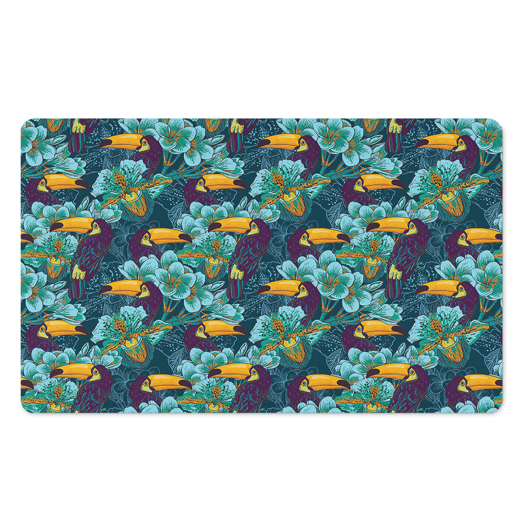 Vintage Toucan Pattern Print Polyester Doormat