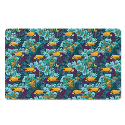 Vintage Toucan Pattern Print Polyester Doormat