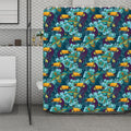 Vintage Toucan Pattern Print Polyester Shower Curtain