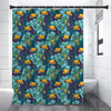 Vintage Toucan Pattern Print Premium Shower Curtain