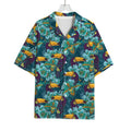 Vintage Toucan Pattern Print Rayon Hawaiian Shirt