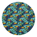 Vintage Toucan Pattern Print Round Blanket