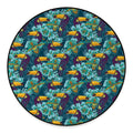 Vintage Toucan Pattern Print Round Floor Mat