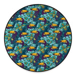 Vintage Toucan Pattern Print Round Floor Mat