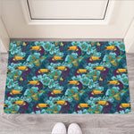 Vintage Toucan Pattern Print Rubber Doormat