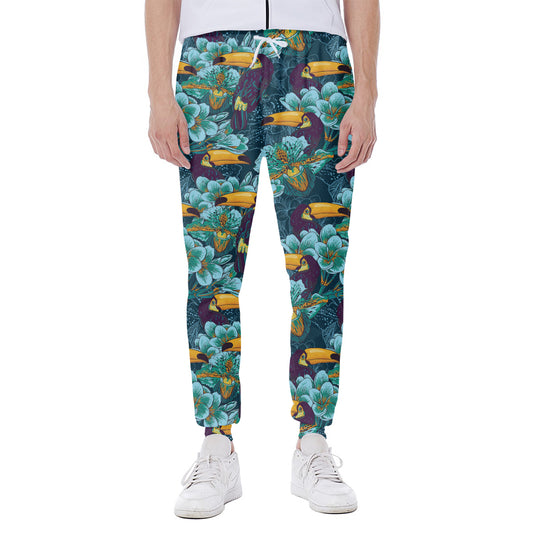 Vintage Toucan Pattern Print Scuba Joggers