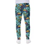 Vintage Toucan Pattern Print Scuba Joggers