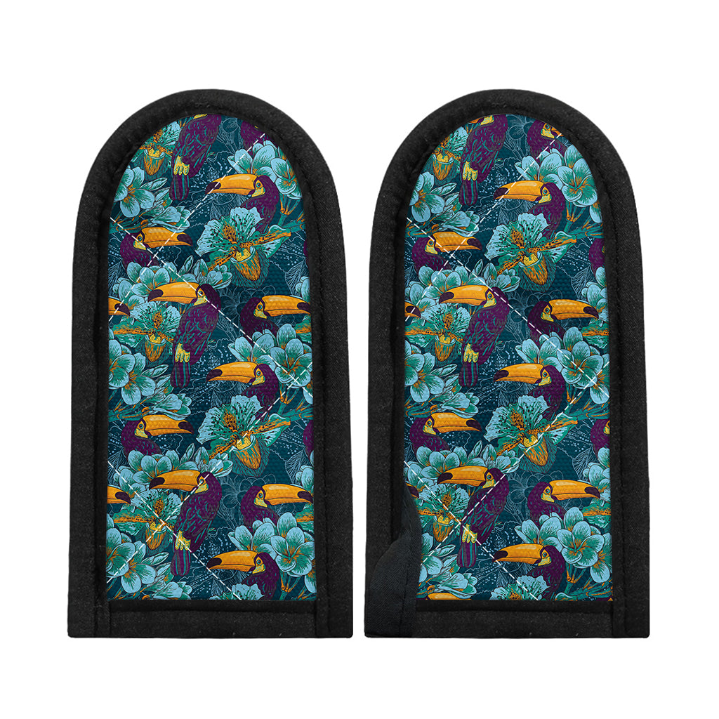 Vintage Toucan Pattern Print Skillet Handle Cover