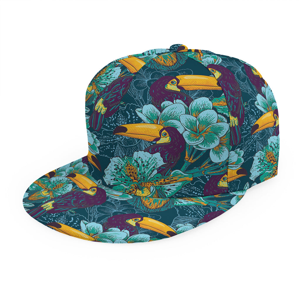 Vintage Toucan Pattern Print Snapback Cap