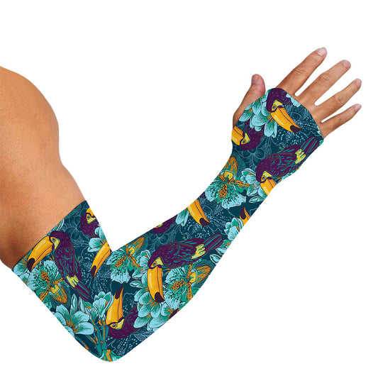 Vintage Toucan Pattern Print Sun Protection Arm Sleeves