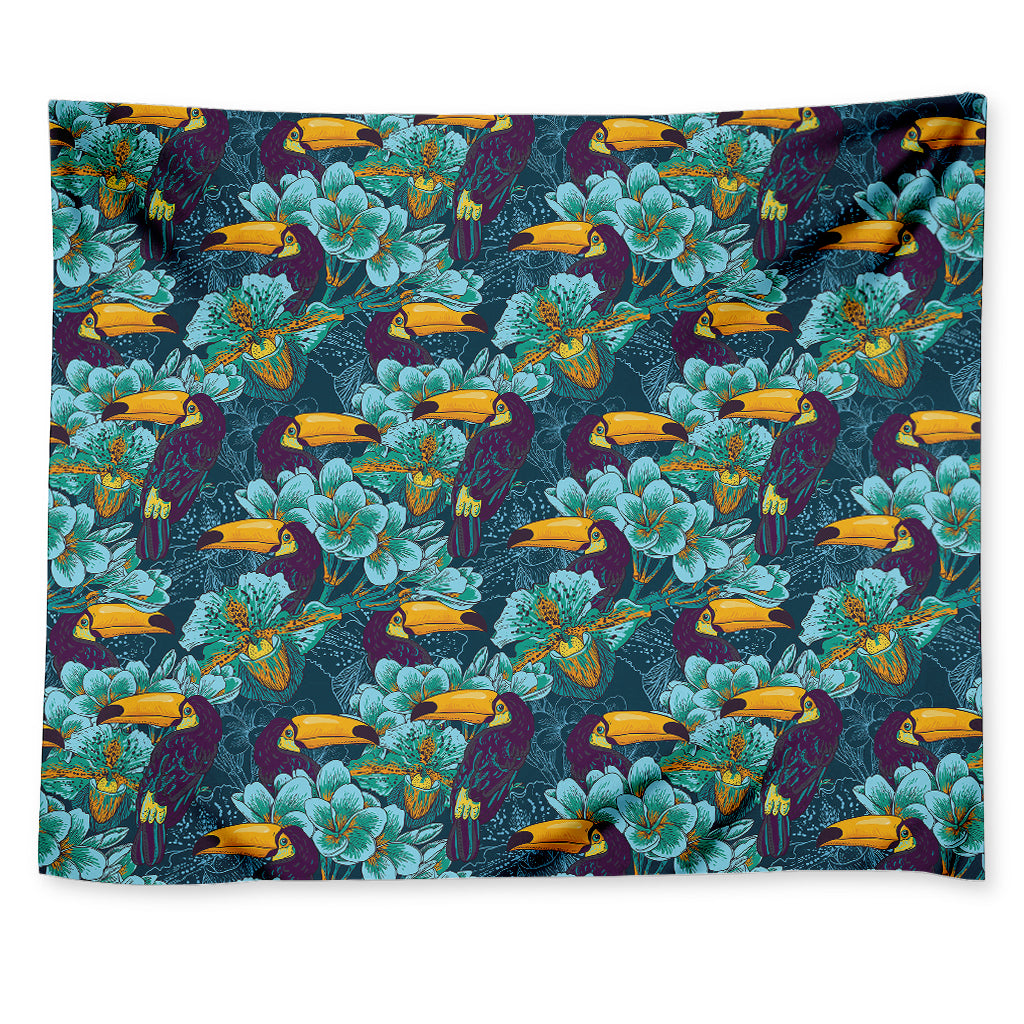 Vintage Toucan Pattern Print Tapestry