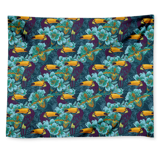 Vintage Toucan Pattern Print Tapestry