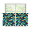 Vintage Toucan Pattern Print Tier Curtains
