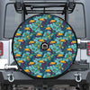 Vintage Toucan Pattern Print Tire Cover With Camera Hole