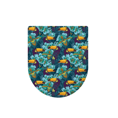 Vintage Toucan Pattern Print Toilet Lid Cover