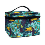Vintage Toucan Pattern Print Travel Makeup Bag