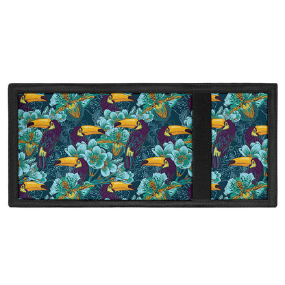 Vintage Toucan Pattern Print Trifold Wallet