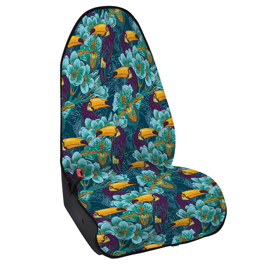 Vintage Toucan Pattern Print Waterproof Car Seat Cover