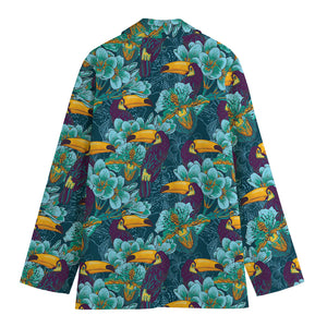 Vintage Toucan Pattern Print Women's Blazer