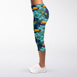 Vintage Toucan Pattern Print Women's Capri Leggings