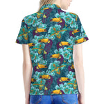Vintage Toucan Pattern Print Women's Polo Shirt