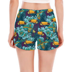 Vintage Toucan Pattern Print Women's Split Running Shorts