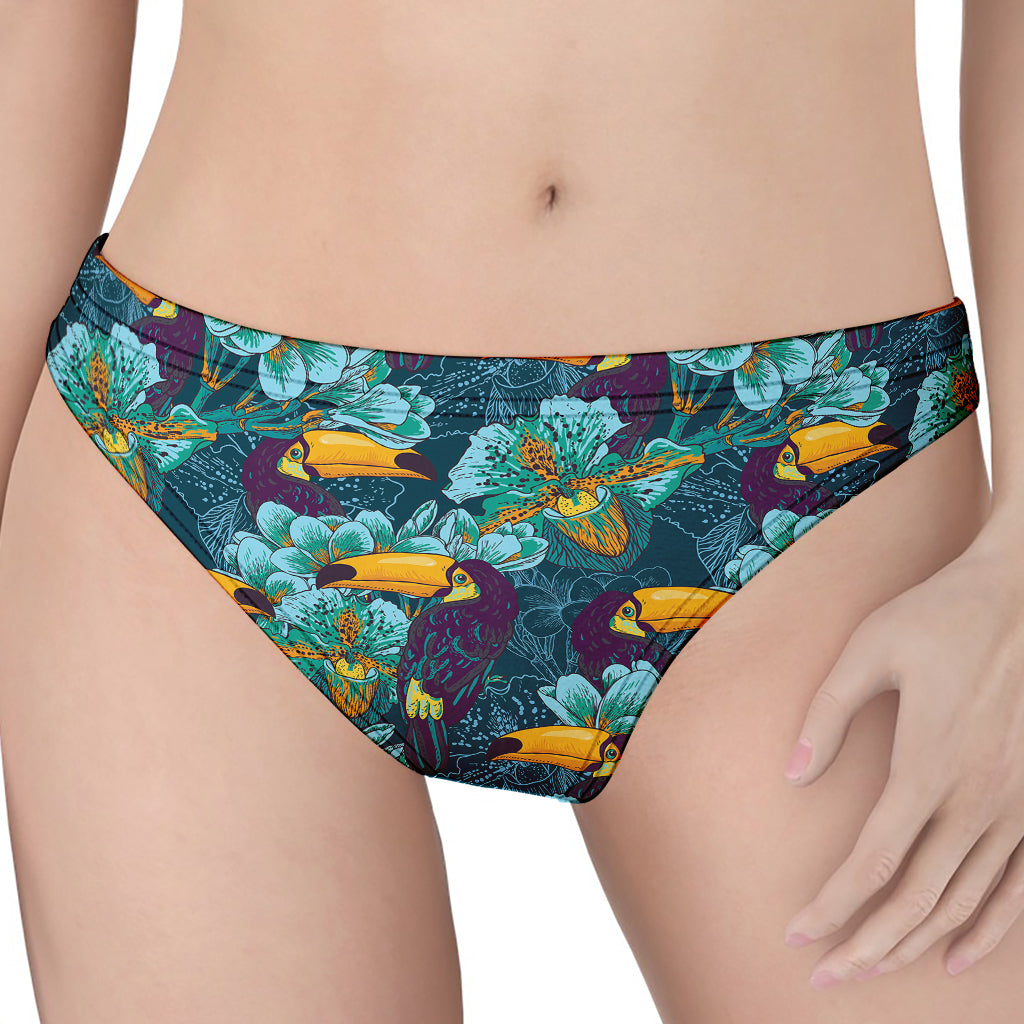 Vintage Toucan Pattern Print Women's Thong