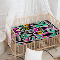 Vintage Tribal Aztec Pattern Print Baby Crib Sheet