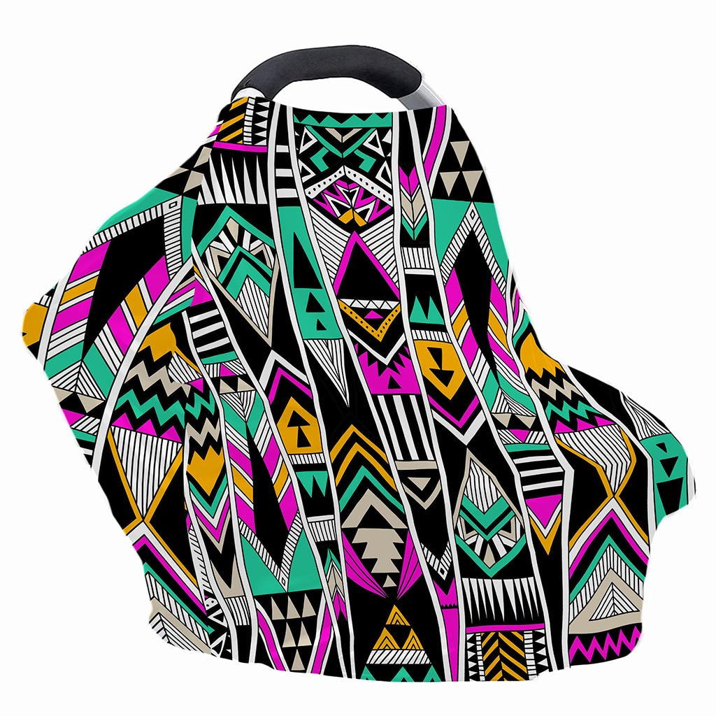 Vintage Tribal Aztec Pattern Print Baby Seat Cover