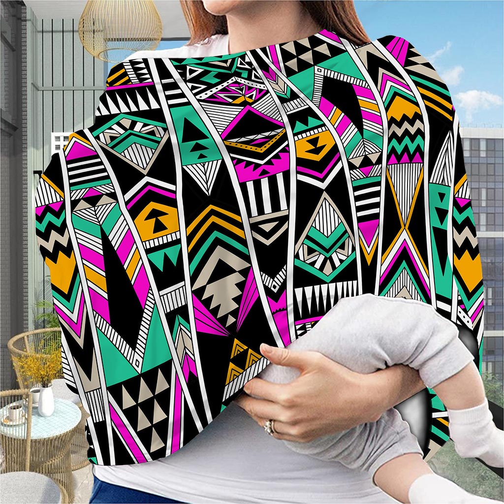 Vintage Tribal Aztec Pattern Print Baby Seat Cover