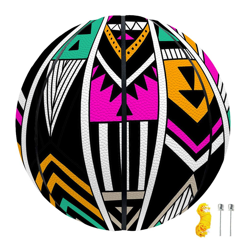 Vintage Tribal Aztec Pattern Print Basketball