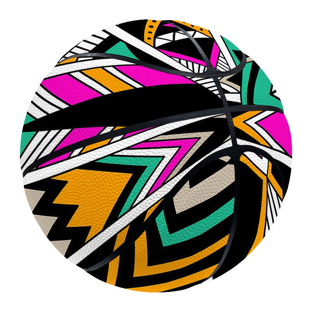 Vintage Tribal Aztec Pattern Print Basketball
