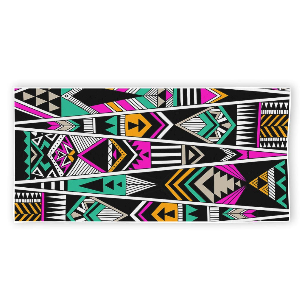 Vintage Tribal Aztec Pattern Print Beach Towel