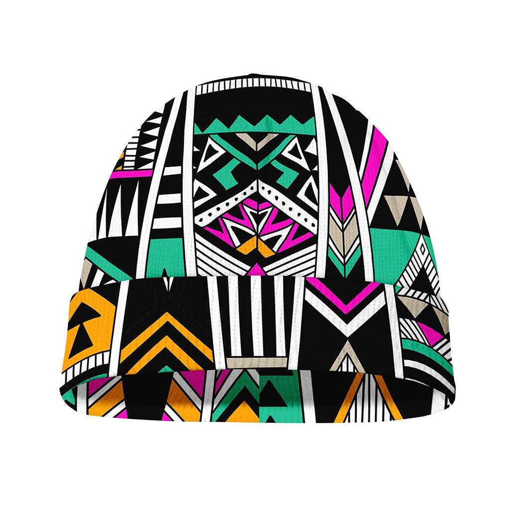 Vintage Tribal Aztec Pattern Print Beanie