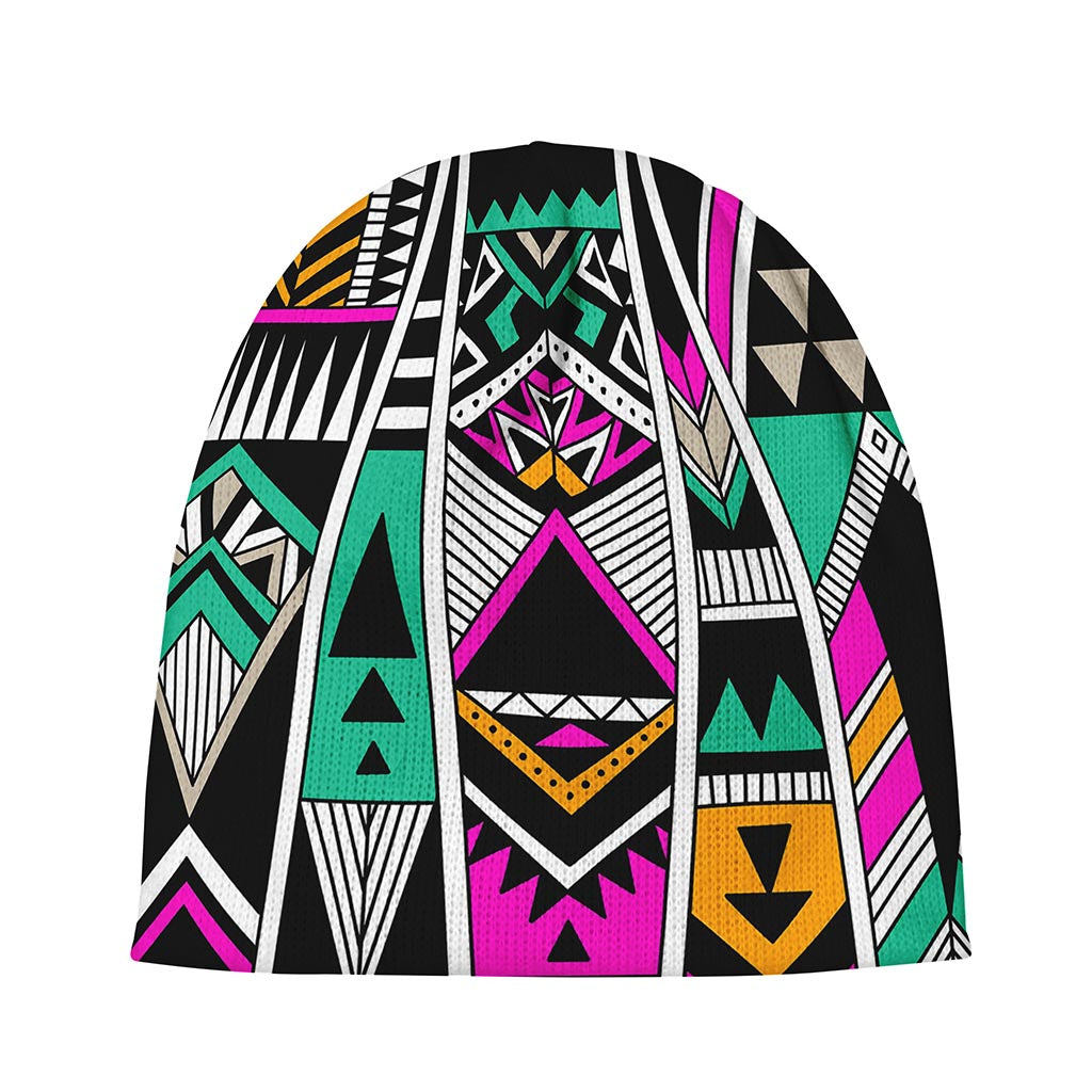 Vintage Tribal Aztec Pattern Print Beanie