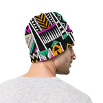 Vintage Tribal Aztec Pattern Print Beanie