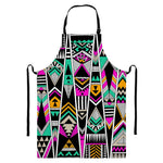 Vintage Tribal Aztec Pattern Print Bib Apron With Pocket