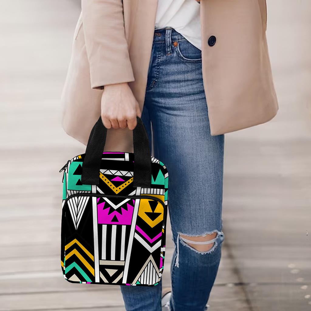 Vintage Tribal Aztec Pattern Print Bible Tote Bag