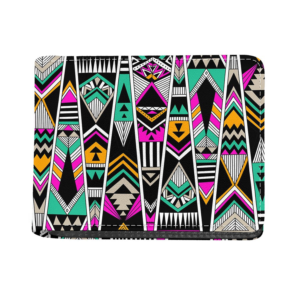 Vintage Tribal Aztec Pattern Print Bifold Wallet