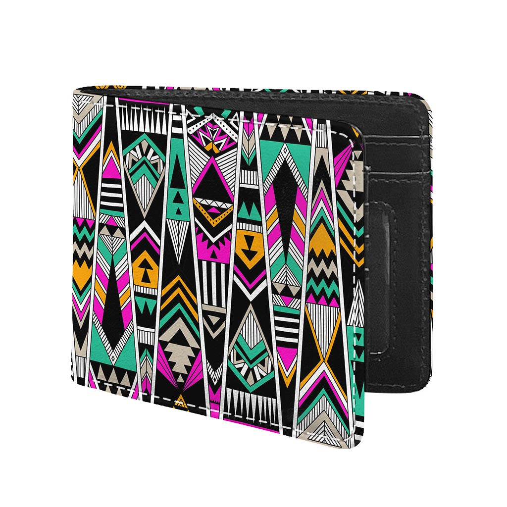 Vintage Tribal Aztec Pattern Print Bifold Wallet