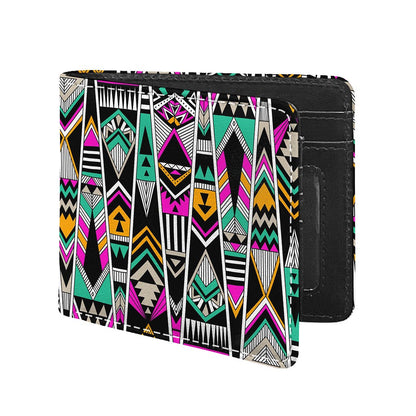 Vintage Tribal Aztec Pattern Print Bifold Wallet