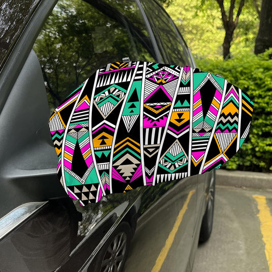 Vintage Tribal Aztec Pattern Print Car Side Mirror Covers