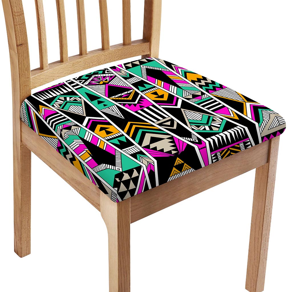 Vintage Tribal Aztec Pattern Print Chair Cushion Cover