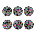 Vintage Tribal Aztec Pattern Print Coaster Set