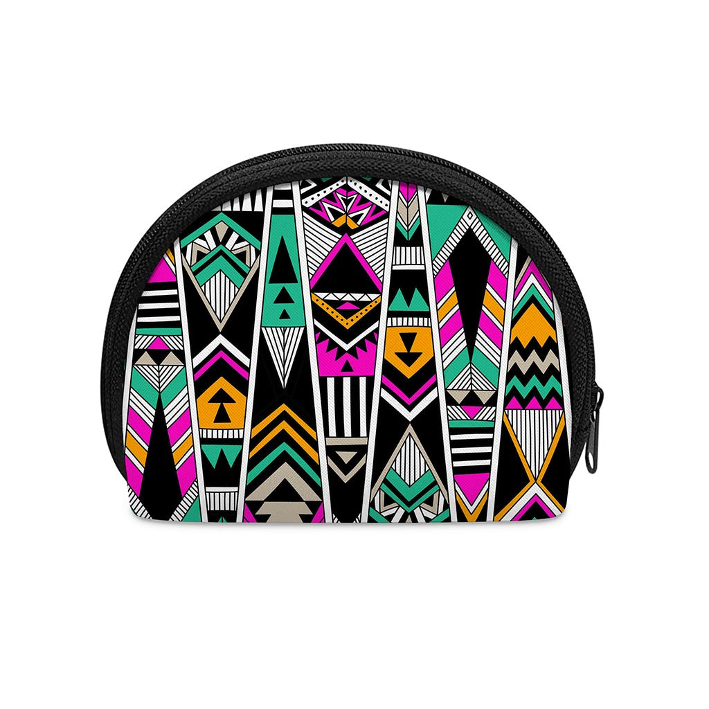 Vintage Tribal Aztec Pattern Print Coin Purse