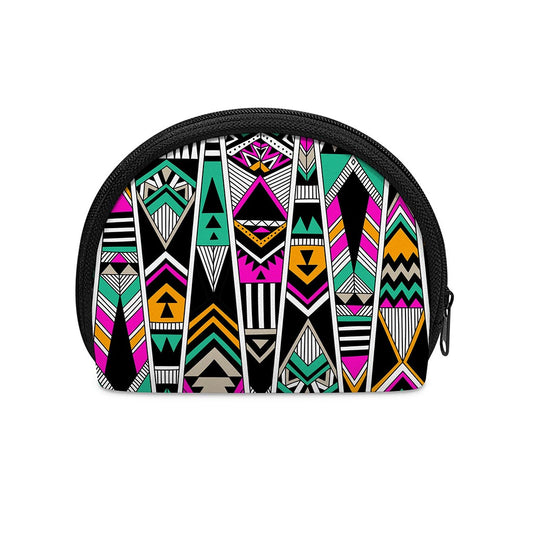 Vintage Tribal Aztec Pattern Print Coin Purse