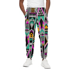 Vintage Tribal Aztec Pattern Print Cotton Pants