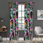 Vintage Tribal Aztec Pattern Print Curtain