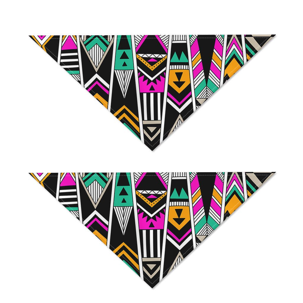 Vintage Tribal Aztec Pattern Print Dog Bandana