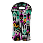 Vintage Tribal Aztec Pattern Print Double Neoprene Wine Tote